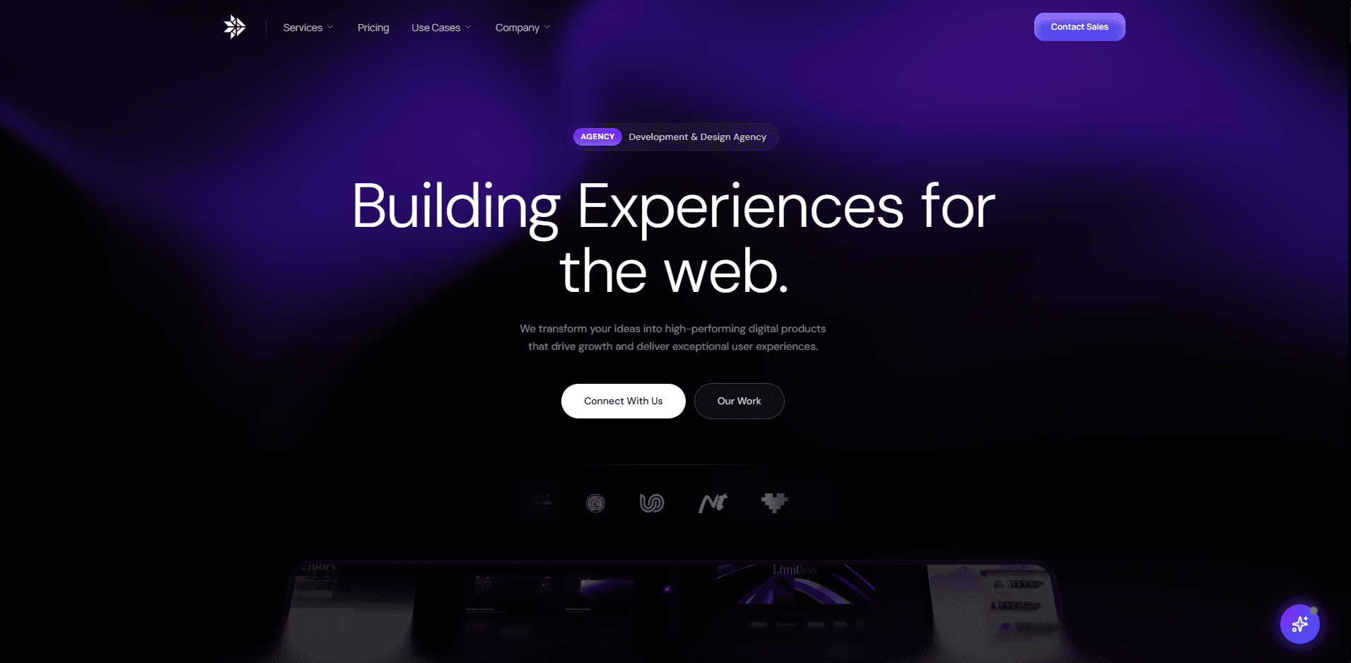 Urban cityscape at sunset